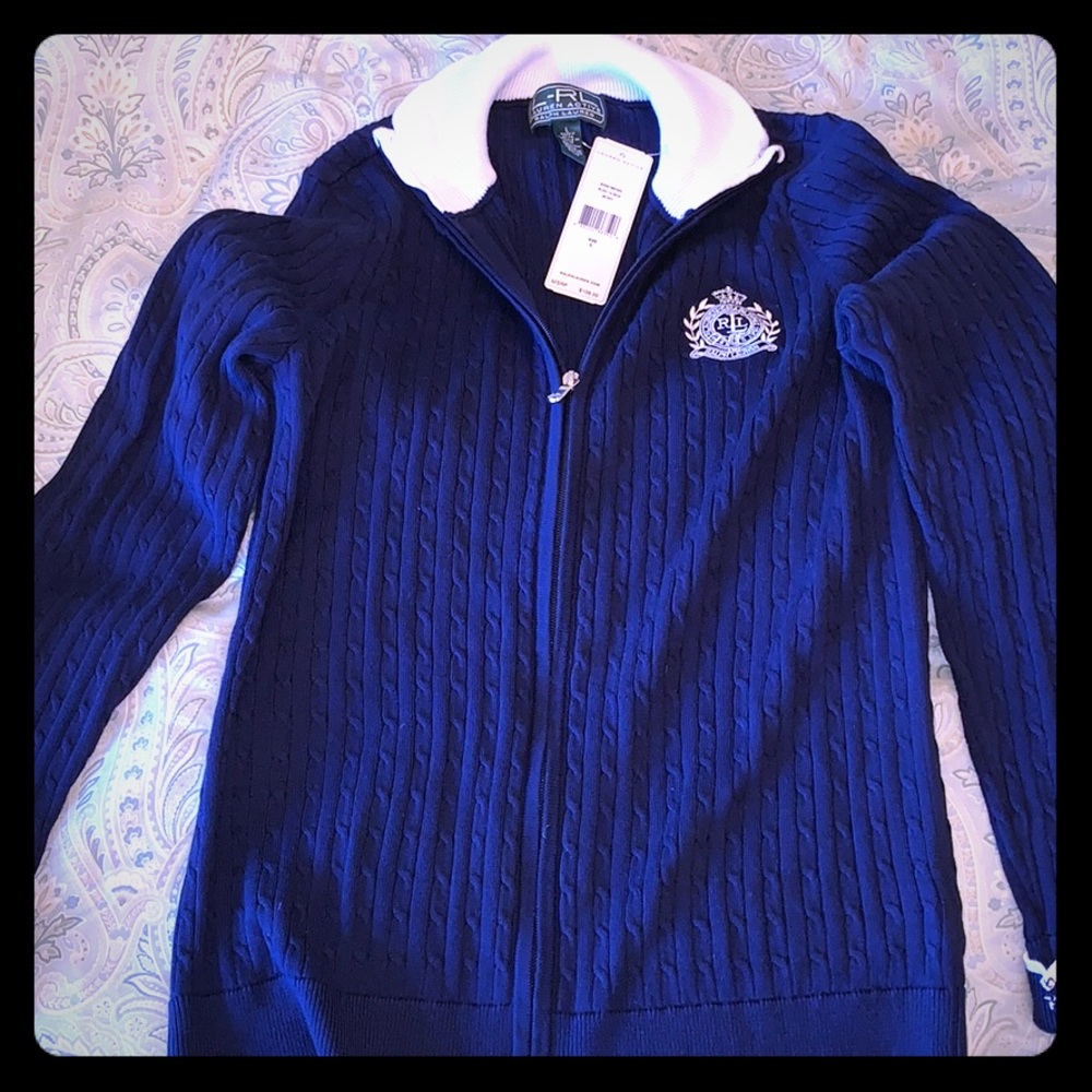 Polo Ralph Lauren zip up sweater! New!